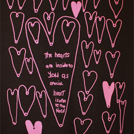 Pink hearts T shirt design